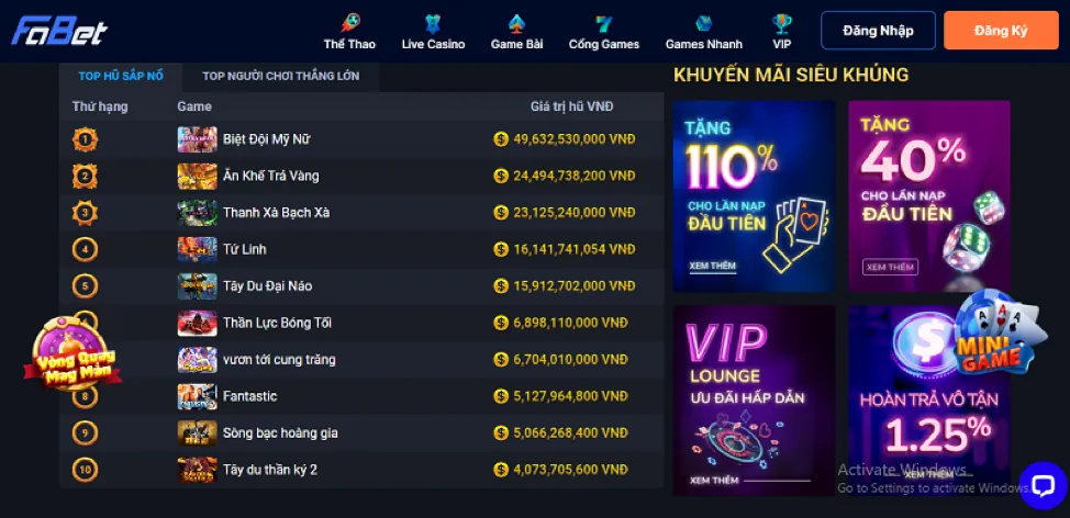 Hoàn Trả Thể Thao & Casino kk5555 win